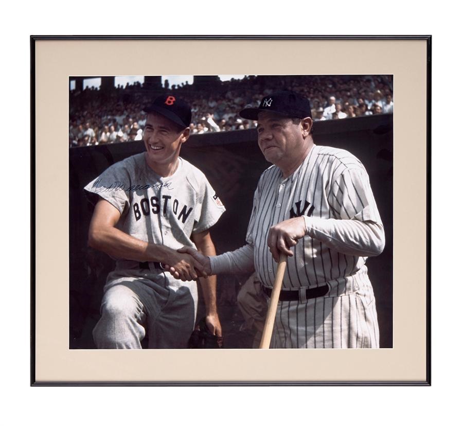 - Babe Ruth with Ted Williams Signed Photograph