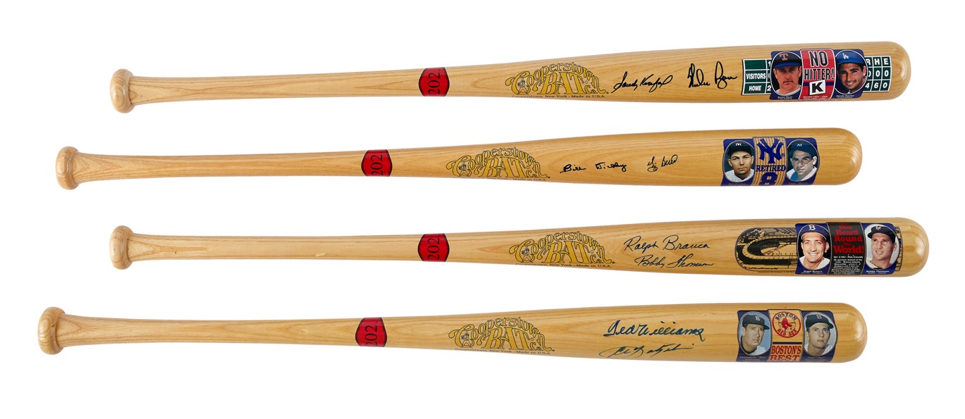 - Cooperstown Bat Company "202" Series Signed Bats (4)