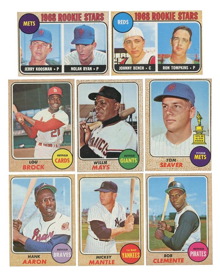 - 1968 Topps Baseball Card Near Complete Set (550/598)