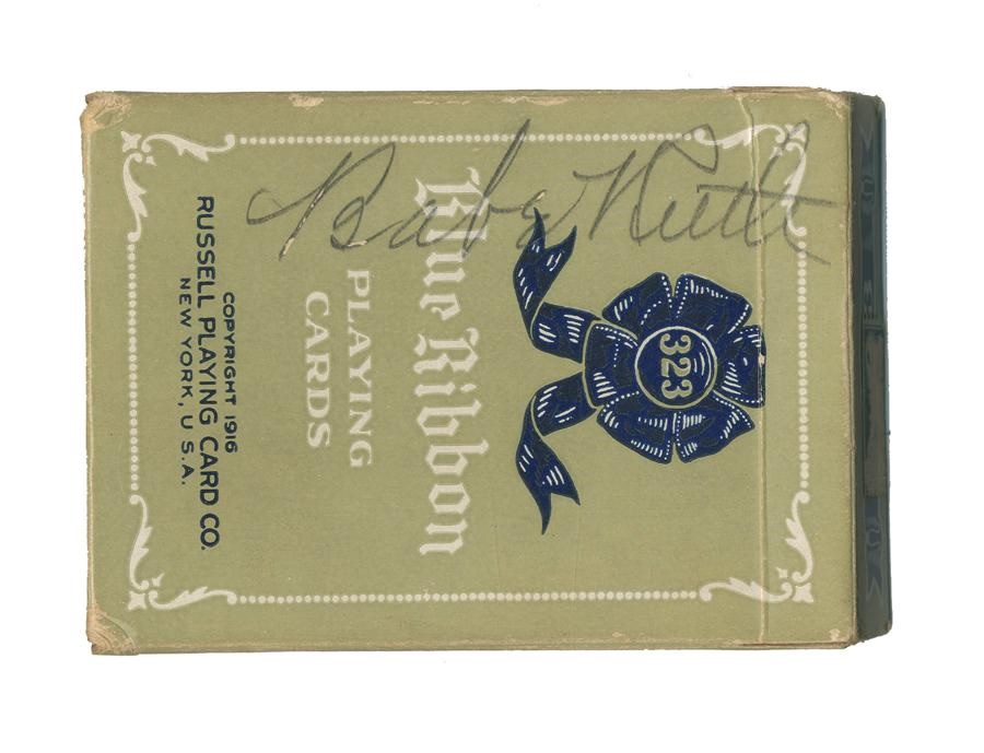 - Babe Ruth Signed Deck of Blue Ribbon Playing Cards