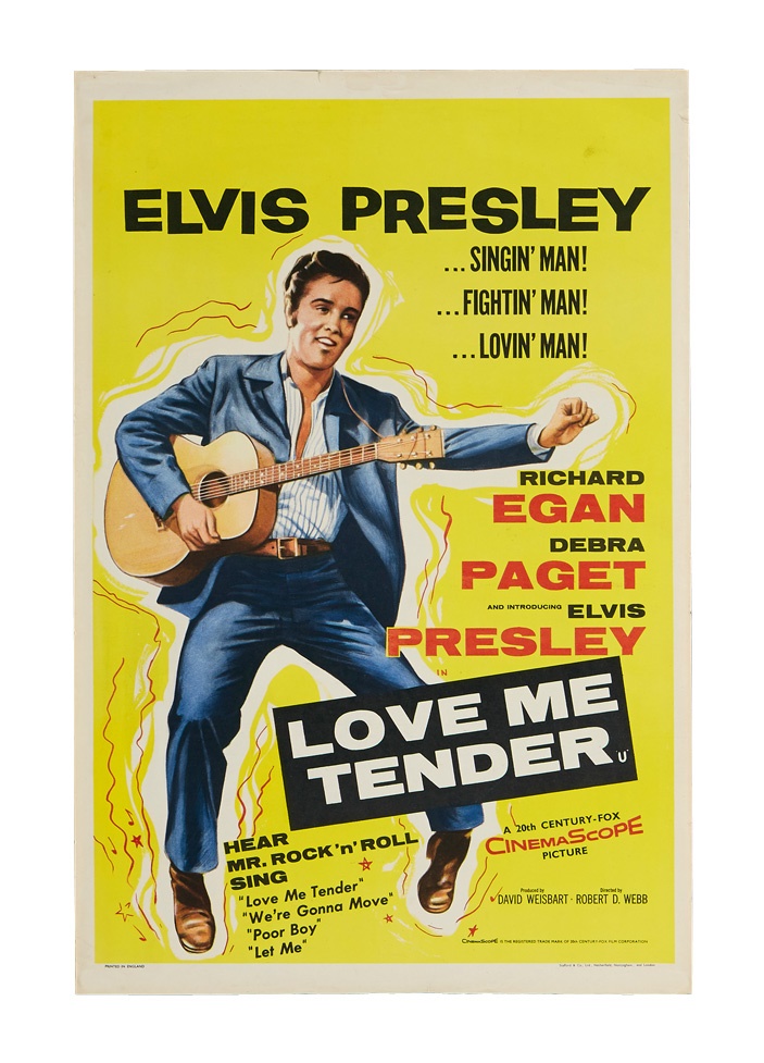 Rock 'n'  Roll - 1956 Elvis Presley "Love Me Tender" Film Poster