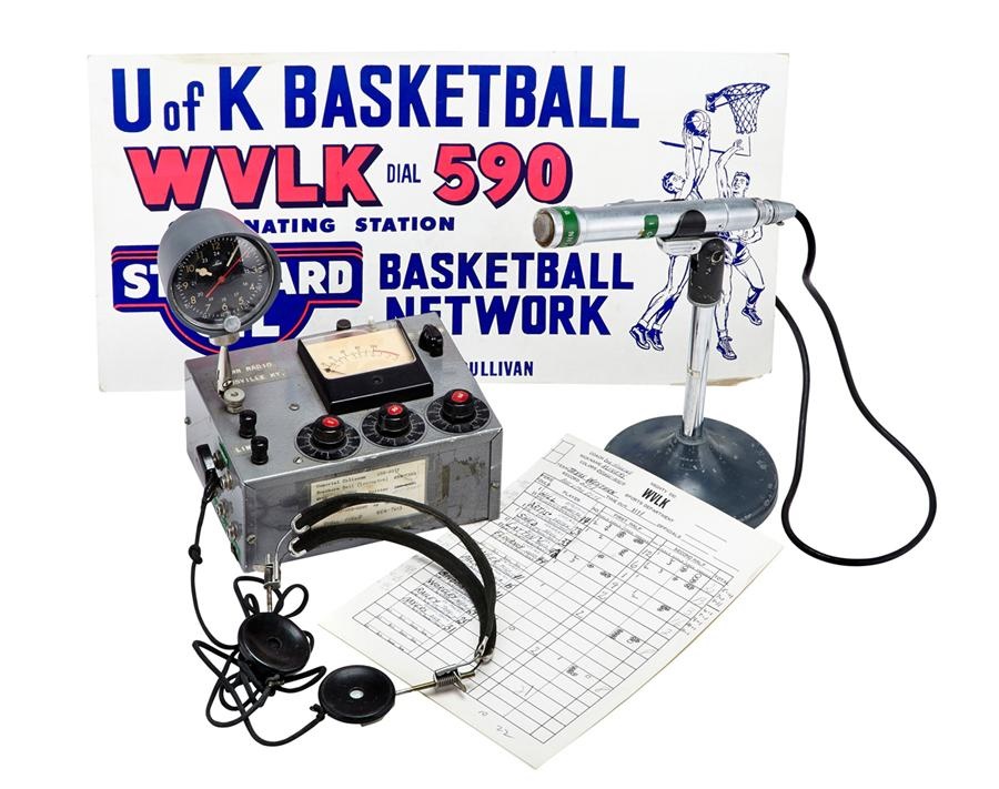 - 1966 University of Kentucky vs. Texas Western Championship Game Official Score Sheet, Broadcasting Equipment and Advertising Sign
