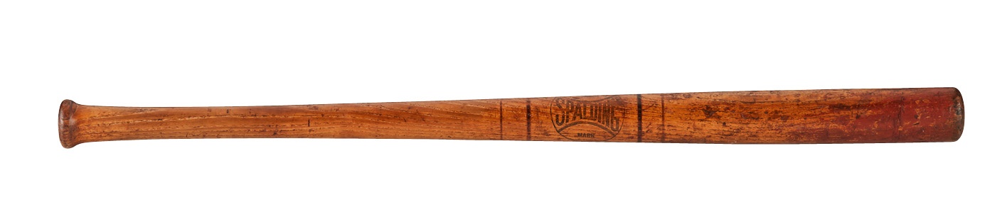19th Century Baseball - 1880s-'90s Spalding Ring Bat With Red Painted Ring Players League