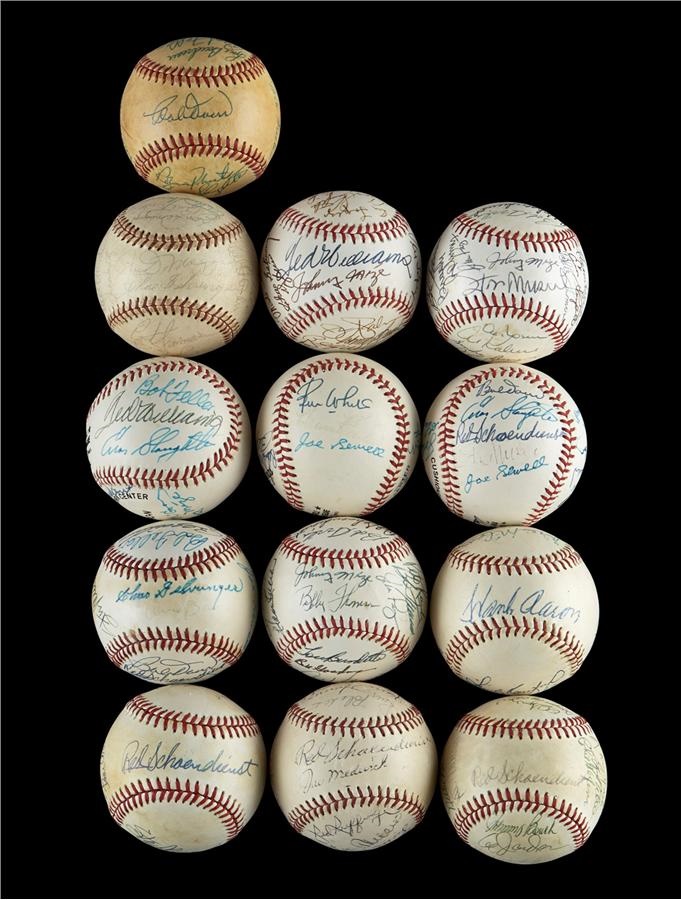 Red Schoendienst Baseballs & Autographs - Hall of Fame and Old Timers Signed Baseballs (13)