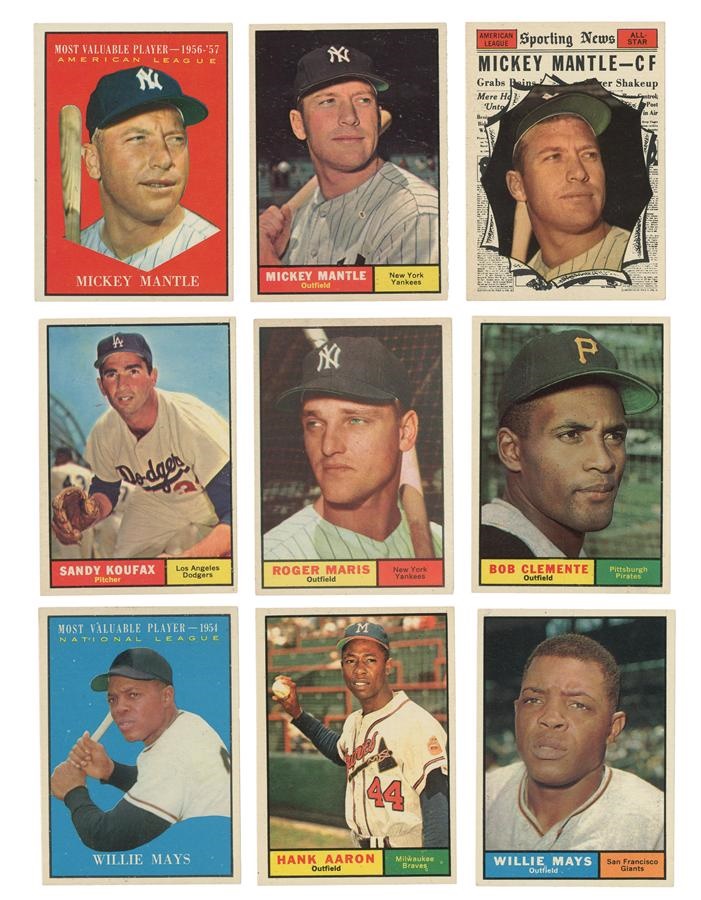 - 1961 Topps Baseball Card Complete Set High Grade (587)