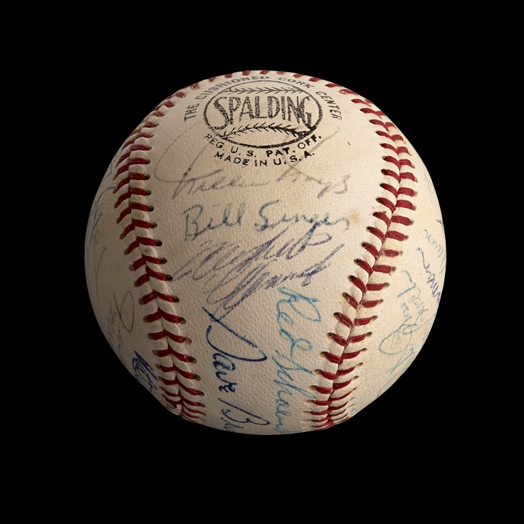 - 1969 National League All-Star Team Signed Baseball with Clemente
