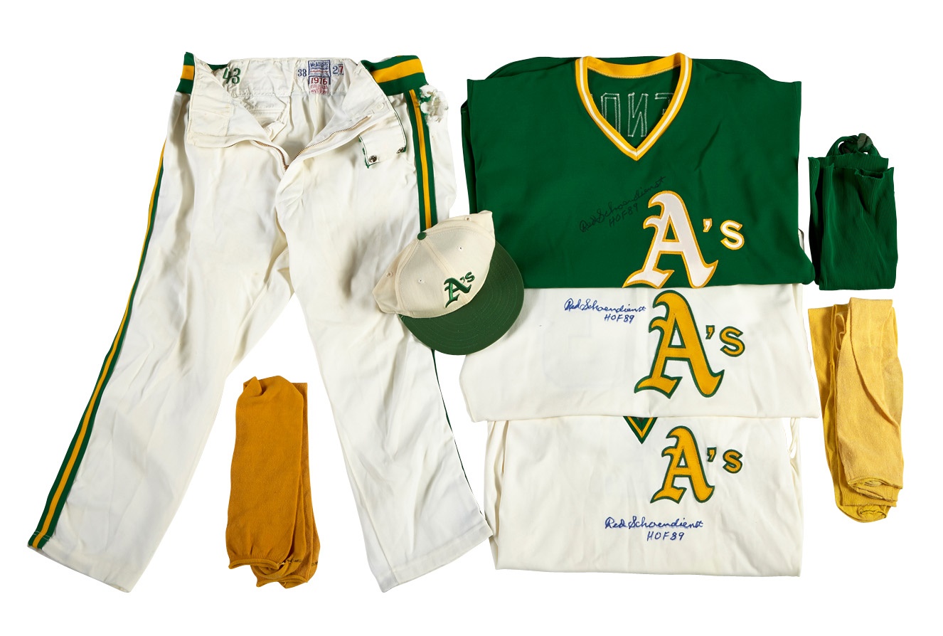 Red Schoendienst Equipment - 1977-78 Oakland A's Game-Worn Jerseys (3)