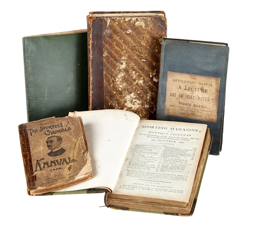 - Early Boxing Books Including 1793 Bound Edition of Sporting Magazine (5)