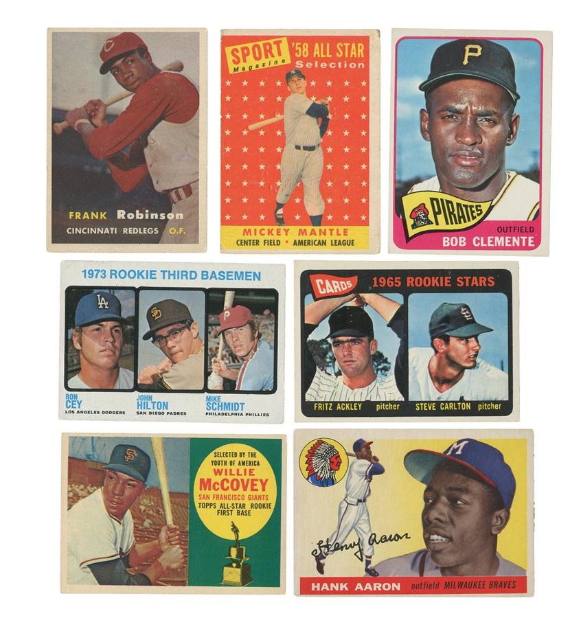 - 1952 - 1985 Star Card Collection Including Aaron, Clemente, & Mays (235)