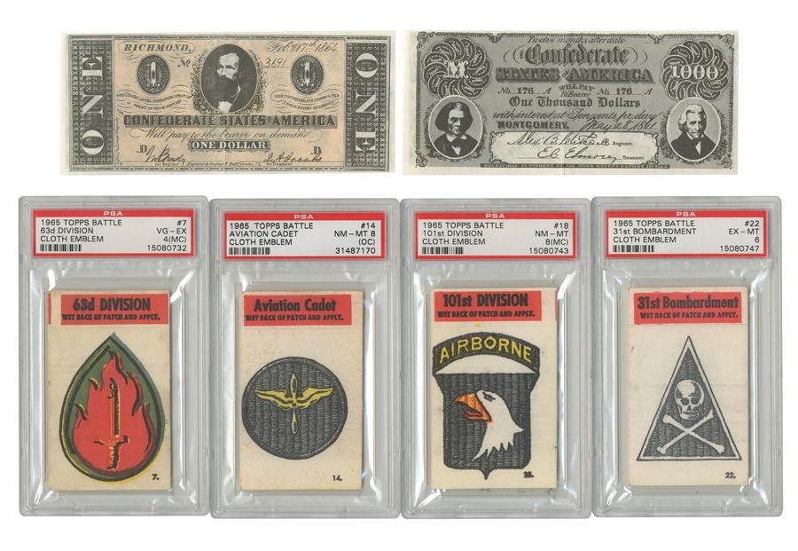 Sports and Non Sports Cards - 1962-1965 Topps Civil War News Currency Complete Set & PSA Graded Battle Emblems (30)