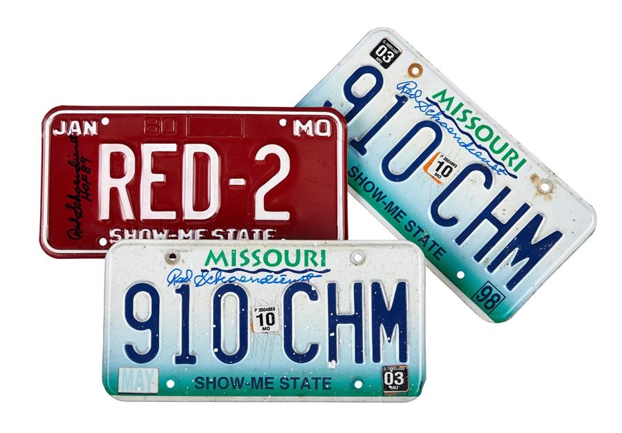 Red Schoendienst Miscellaneous - Red's License Plates (3)