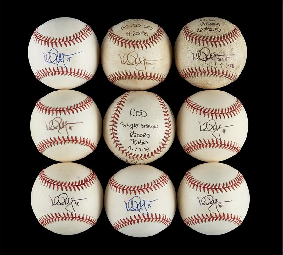 - Mark McGwire Signed Baseballs with Historic Games (9)
