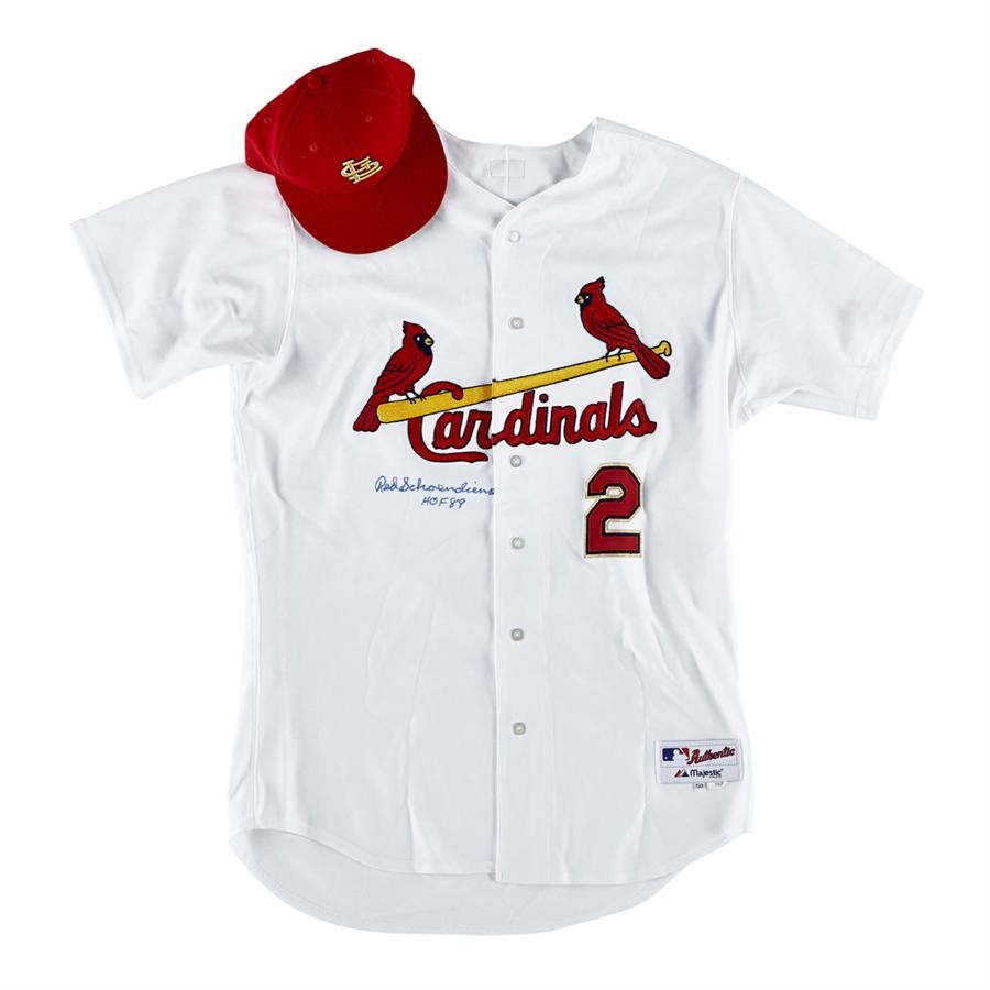 Red Schoendienst Equipment - 2007 St. Louis Cardinals Game-Worn Jersey and Hat