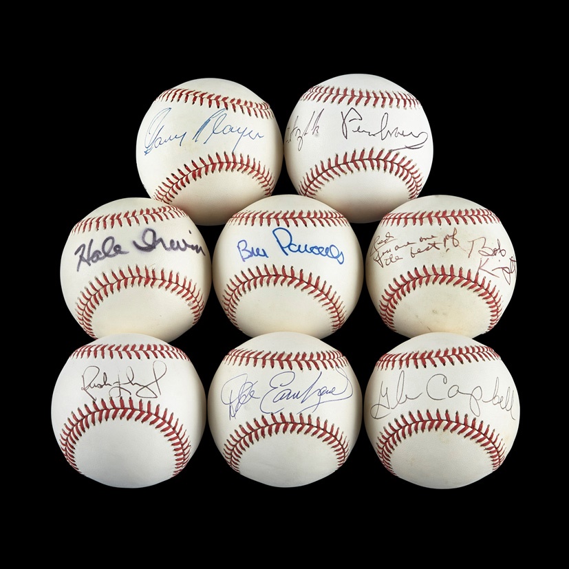 Red Schoendienst Baseballs & Autographs - Celebrity Single-Signed Baseballs with Dale Earnhardt (8)