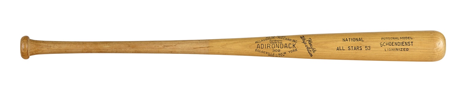 Red Schoendienst Equipment - 1953 All-Star Game Bat