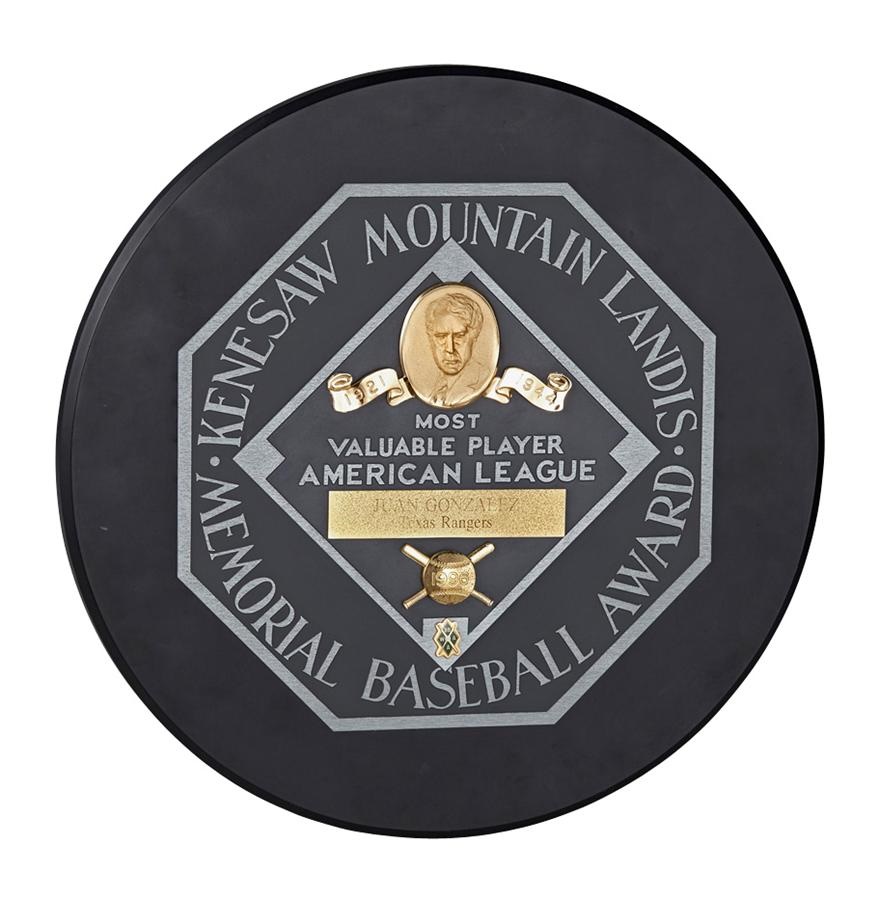 The Juan Gonzalez Collection - 1996 Juan Gonzalez American League Most Valuable Player Award