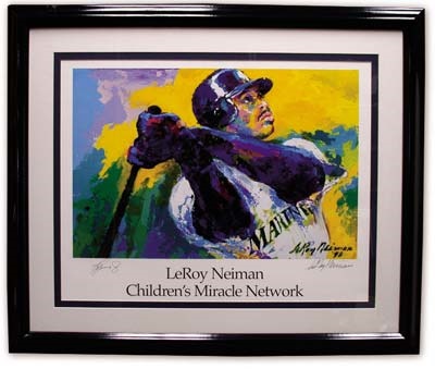 Ken Griffey, Jr. Signed Neiman Print (30x36" framed)