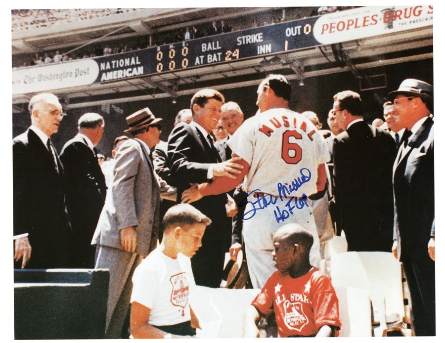 Stan The Man - Stan Musial Signed Photographs with John F. Kennedy (10)