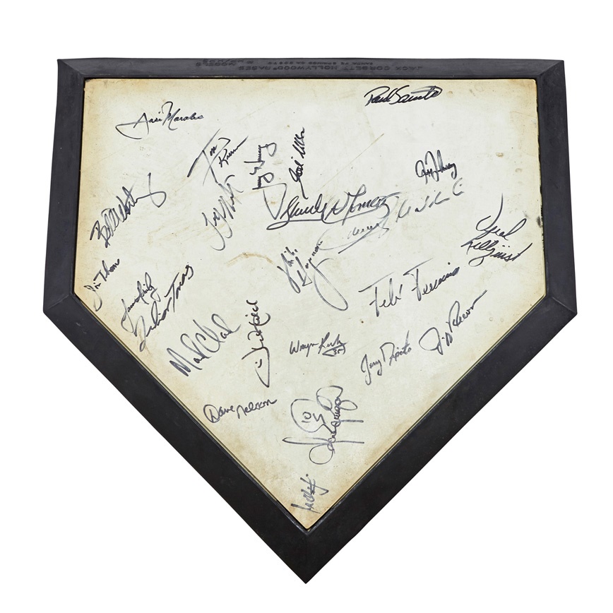 1993 Cleveland Indians Signed, Game-Used Home Plate