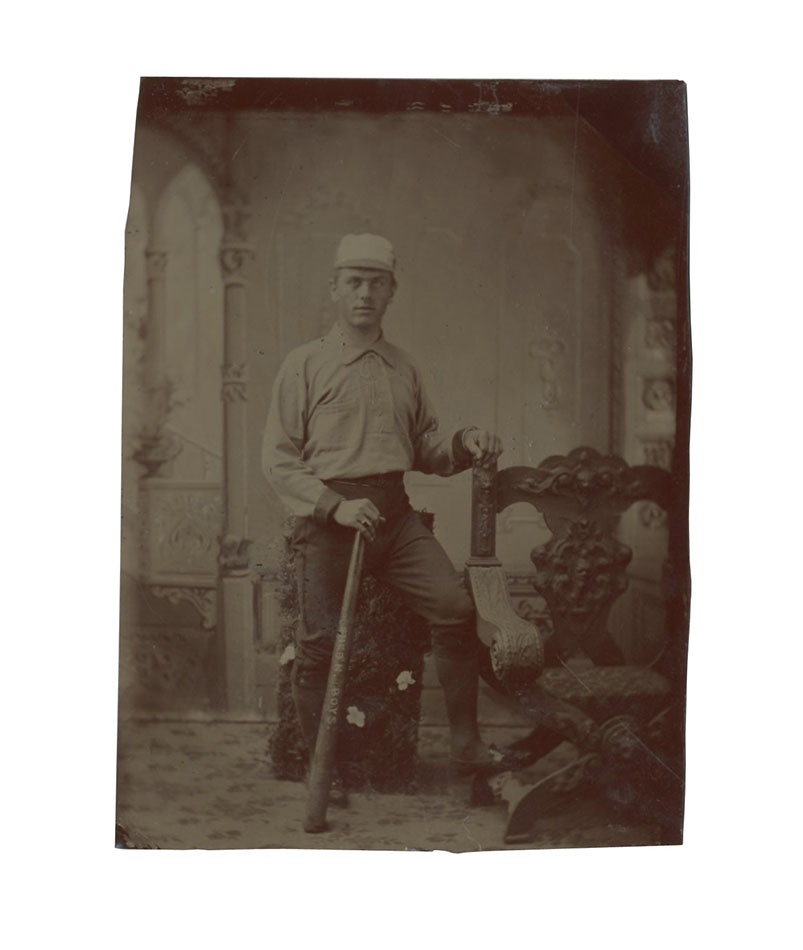 19th Century - 19th Century "Sheb'n Boys" Identified Baseball Tintype