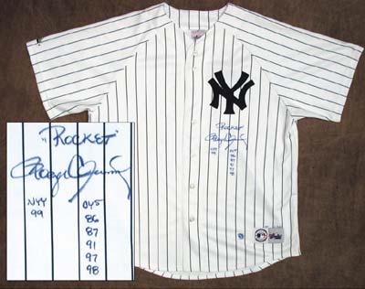 NY Yankees, Giants & Mets - Roger Clemens Signed Jersey