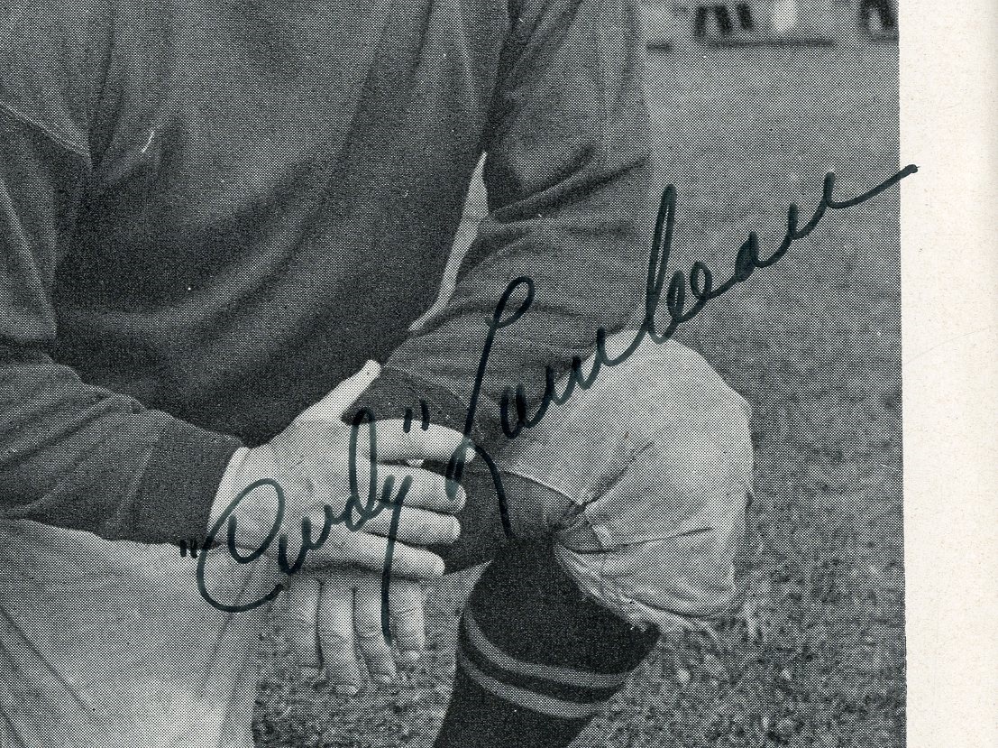Football - Exceptional Curly Lambeau Signed Photo in 1946 Green Bay Packers Book