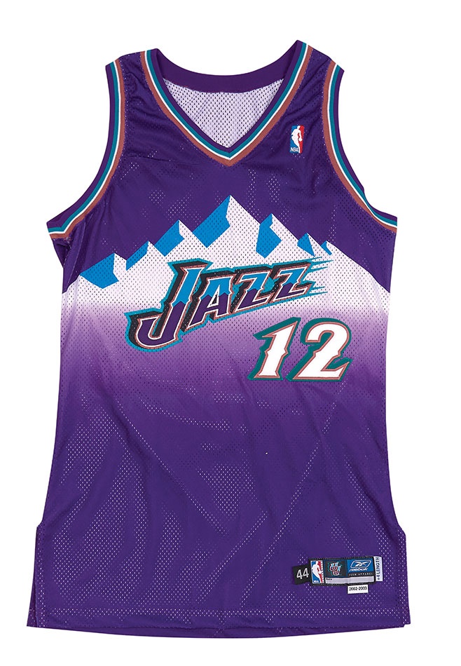 2002-03 John Stockton Utah Jazz Game Worn Jersey