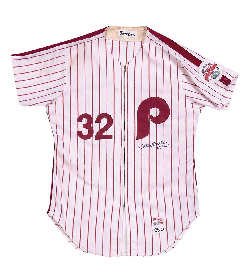 Baseball Equipment - 1985 Steve Carlton Philadelphia Phillies Game Worn Jersey