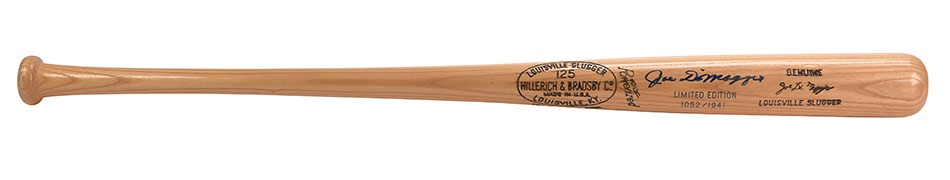 NY Yankees, Giants & Mets - Joe DiMaggio Signed Limited Edition Baseball Bat