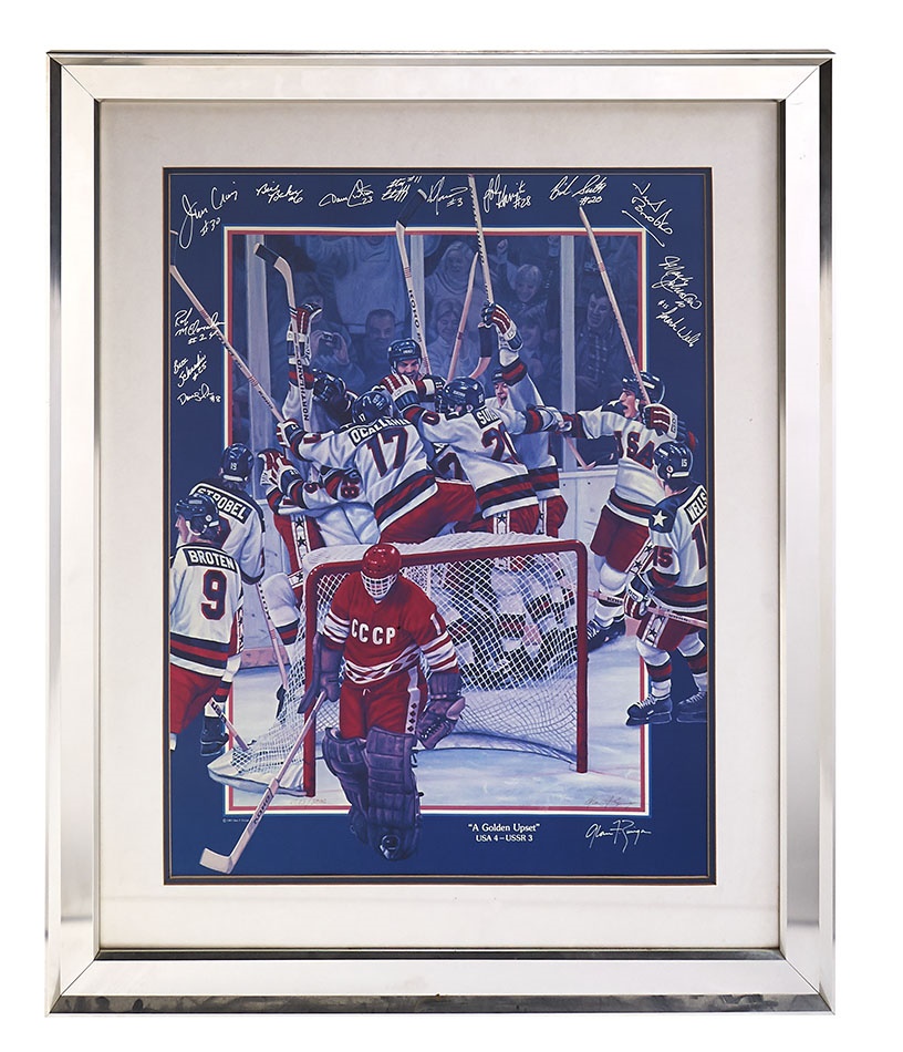 - Miracle On Ice Signed Limited Edition Print Including Herb Brooks