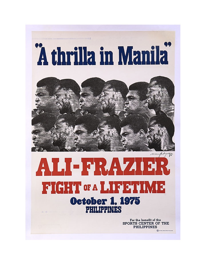 1975 Muhammad Ali vs. Joe Frazier III On-Site Fight Poster