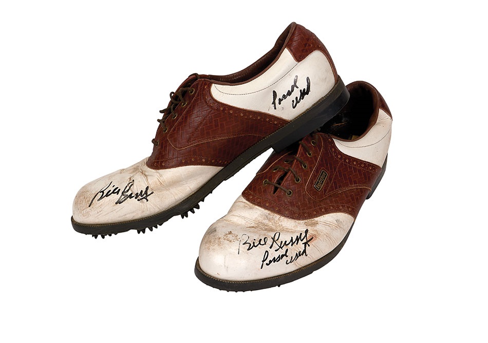 Bill Russell's Personal Golf Shoes (Signed)