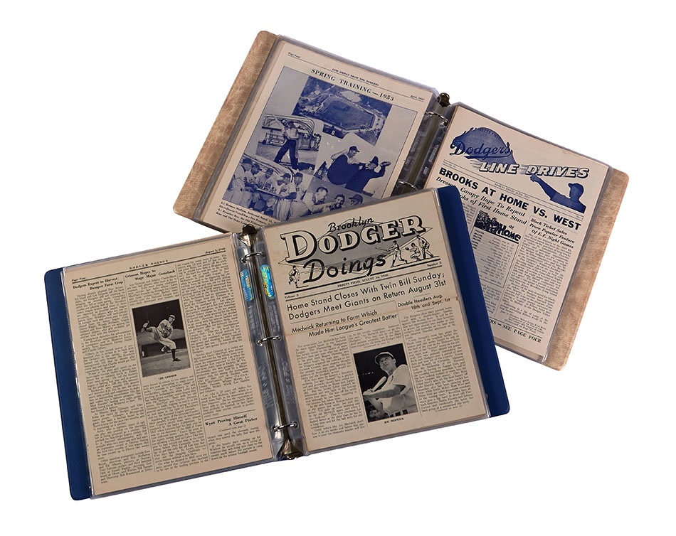 Near Complete Run of Brooklyn Dodgers "Line Drives" and "Dodgers Doings" Newsletters (77)