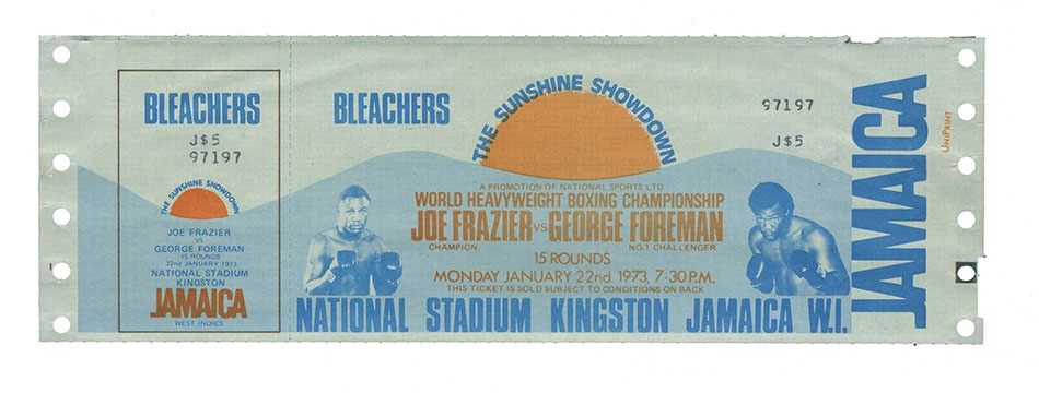1973 Joe Frazier vs. George Foreman Full Ticket