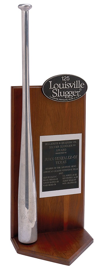 Baseball Rings and Awards - 1993 Juan Gonzalez Silver Slugger Award