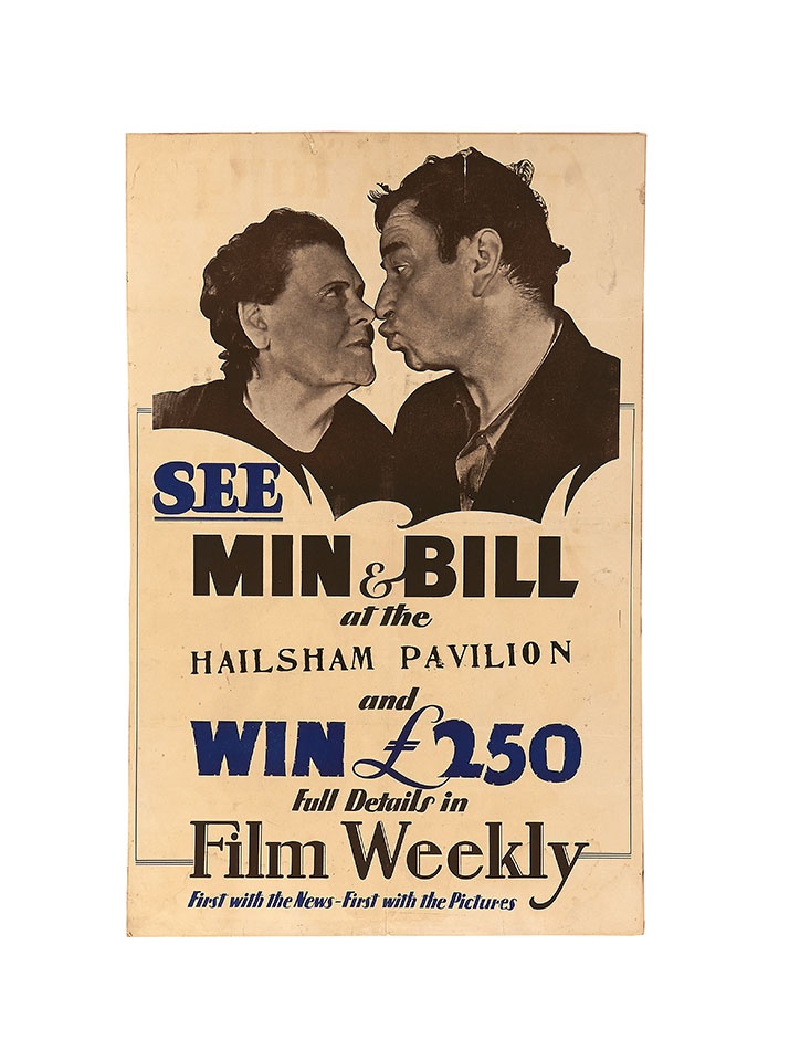 1930 Min & Bill Personal Appearance Advertising Poster