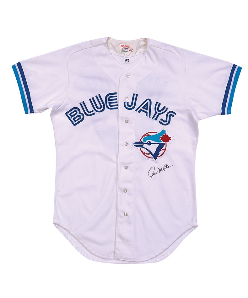 - 1993 Paul Molitor Signed, Game Used Home Blue Jays Jersey
