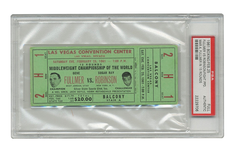 Muhammad Ali & Boxing - Robinson Vs. Fullmer  Full Ticket (1961)