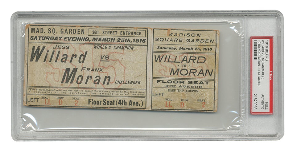 Muhammad Ali & Boxing - Willard Vs. Moran Full Ticket