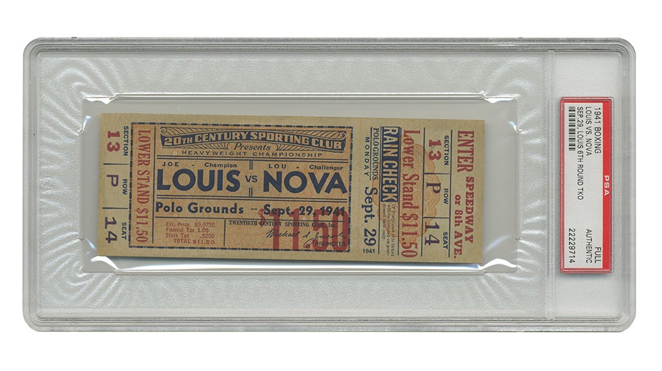 Joe Louis Vs. Lou Nova Full Ticket