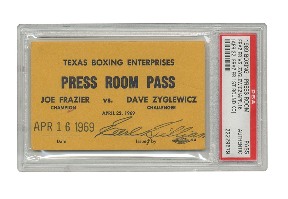 Muhammad Ali & Boxing - Frazier Vs. Zyglewicz Press Pass