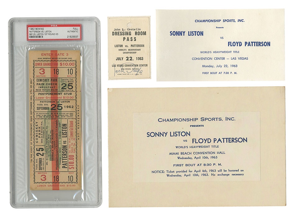 - Liston/Patterson Ticket Lot (4)