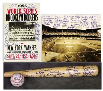 1955 BROOKLYN DODGERS WORLD SERIES CHAMPIONS 8X10 TEAM PHOTO