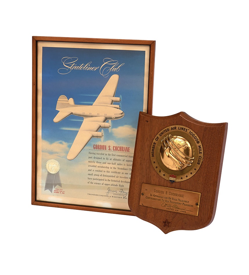 The Mickey Cochrane Collection - Two Mickey Cochrane Airline Awards