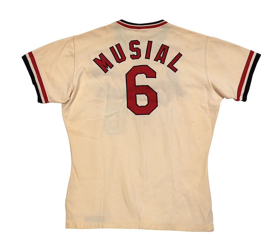 Baseball Equipment - 1971 Stan Musial St. Louis Cardinals Game-Worn Old Timers Jersey