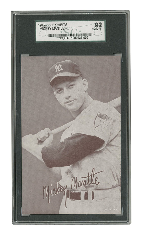Sports and Non Sports Cards - 1947-1966 Exhibit Mickey Mantle SGC 92 NM-MT+ 8.5