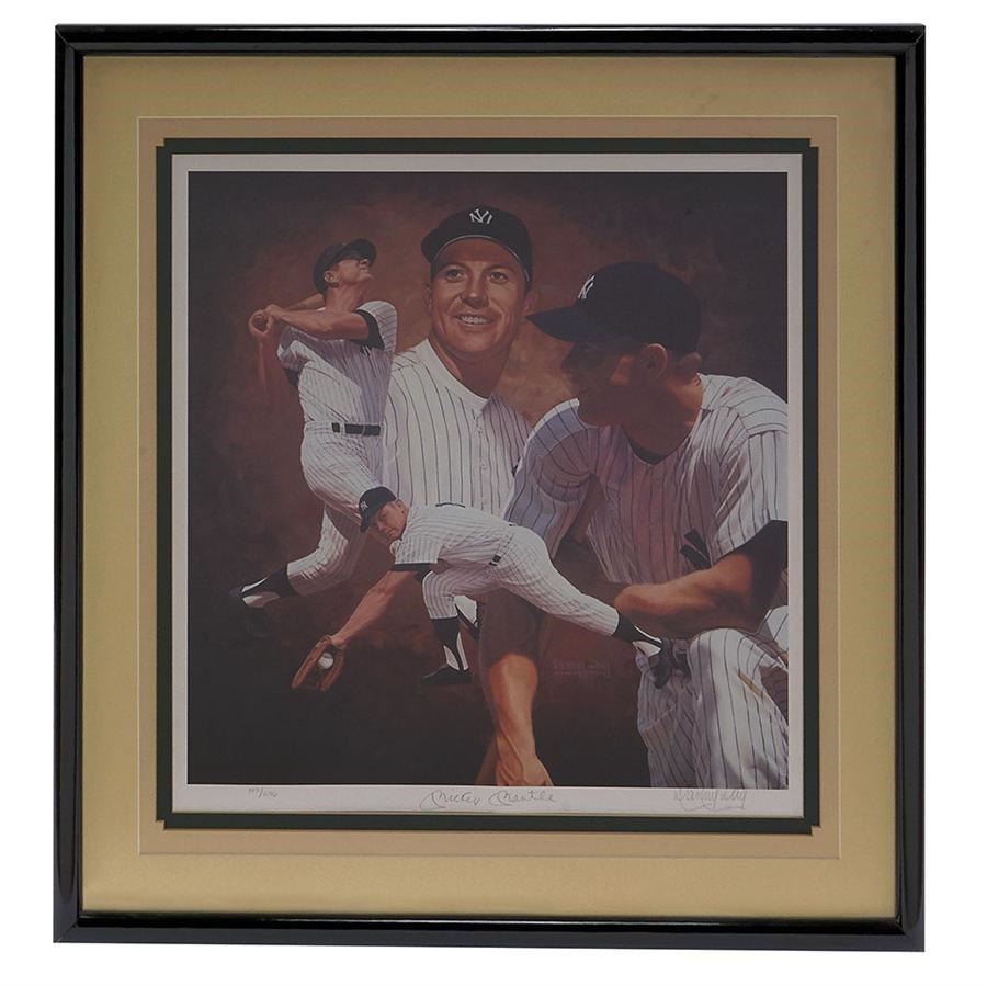 Mantle and Maris - Mickey Mantle Signed Danny Day Print