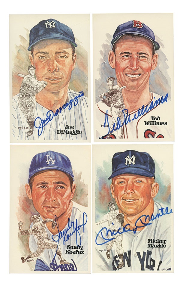 Baseball Autographs - Perez-Steele Signed Collection Including Mantle, Williams & DiMaggio (38)