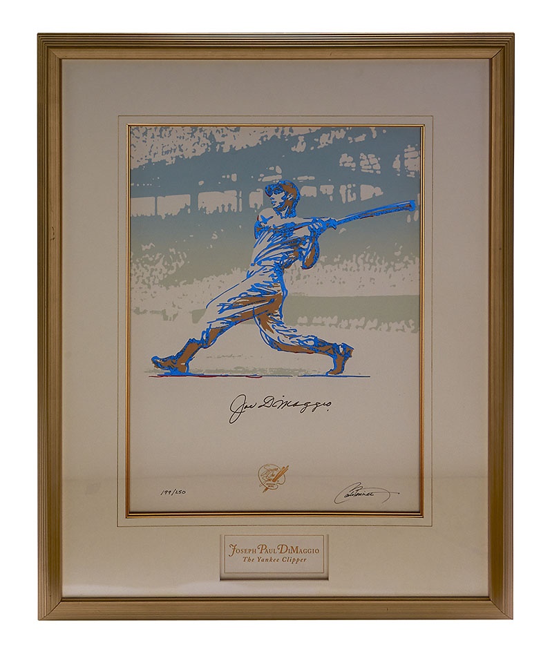 Baseball Autographs - Joe DiMaggio "Yankee Clipper" Signed Print