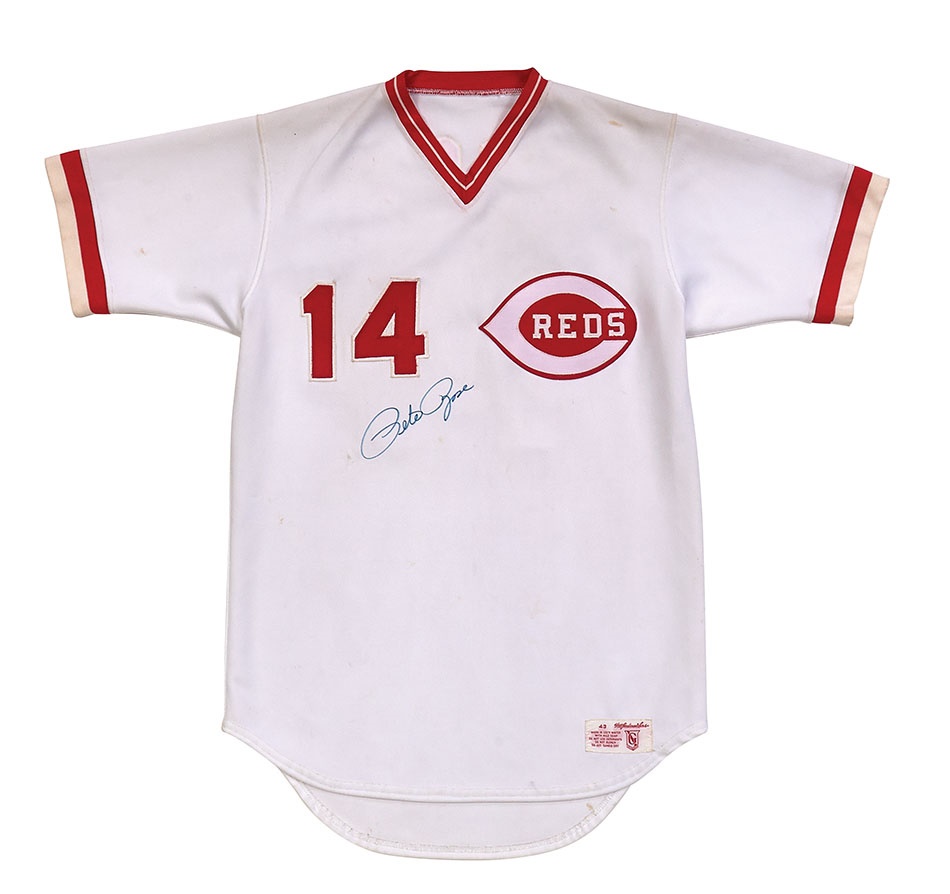 Baseball Equipment - Circa 1985 Pete Rose Signed, Game-Worn Jersey